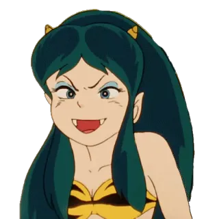😈 Lum Invader Urusei Yatsura ลัม, Urusei Yatsura, อนิเมะ, มังงะ, ตัวละคร, มนุษย์ต่างดาว telegram sticker