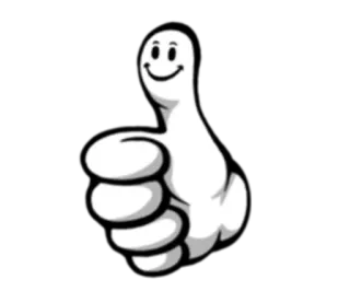👍 Daumen hoch, Zustimmung, Positiv, Geste, Gefällt mir whatsapp sticker