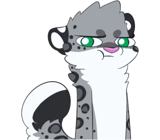 😑 Cartoon, Dier, Luipaard, Personage telegram sticker