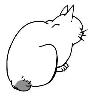 😾 Hase, Kaninchen, Tier, Cartoon, Süß, Aufkleber telegram sticker