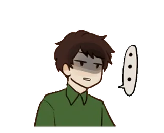 😁 ... Mann, denkend, Sprechblase, genervt, Cartoon telegram sticker