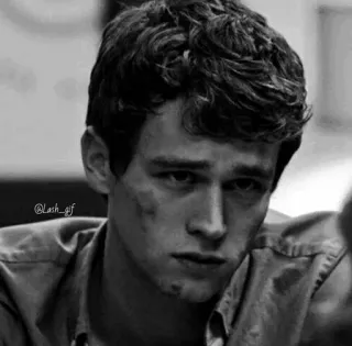 ▪️ @Lash_gif man, monochroom, persoon, portret, zwart wit, verdrietig telegram sticker
