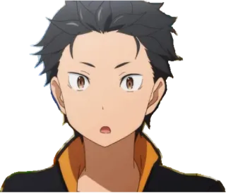 😮 Subaru Natsuki Re:Zero anime, re zero, shocked, surprised, isekai telegram sticker