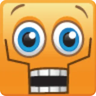 🤯 表情符号, 脸, 橙色, 卡通, 震惊 telegram sticker