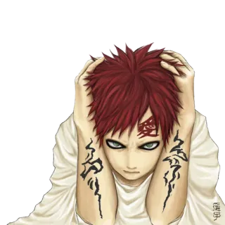 😠 Gaara Naruto anime, gaara, naruto, character, manga telegram sticker