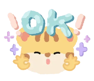 🦁 OK ok, affirmatif, accord, chat, mignon, kawaii, sticker telegram sticker