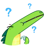 🧐 crocodilo, animal, desenho animado, verde telegram sticker