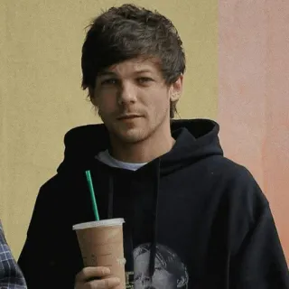 🍫 Louis Tomlinson นักร้อง, คนดัง, One Direction, คน, ผู้ชาย, สตาร์บัคส์ telegram sticker