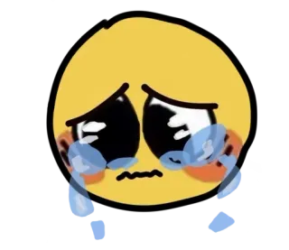 😞 表情符号, 哭泣, 伤心, 眼泪 telegram sticker