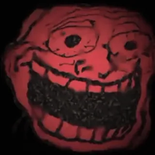 ⬛️ Meme, Trollface, Troll, Rot, Internet telegram sticker