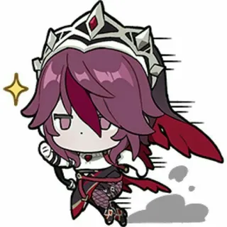 😎 Rosaria Genshin Impact Anime, Gioco, Personaggio, Genshin Impact, Rosaria, Carino, Chibi telegram sticker