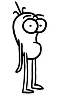 😳 мультфильм, персонаж, иллюстрация, человечек, рисунок, минимализм telegram sticker