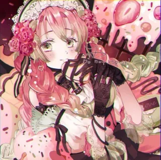 🌸 Mitsuri Kanroji Demon Slayer Do not repost anime, fanart, cute, pink, kawaii, dessert, sweets telegram sticker