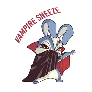 🤧 VAMPIRE SNEEZE vampiro, coelho, desenho animado, espirro telegram sticker
