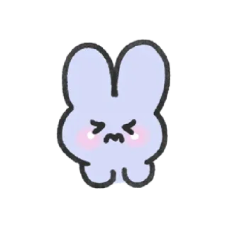 🧚‍♀️ Królik, Kawaii, Słodki, Naklejka, Kreskówka, Zwierzę telegram sticker