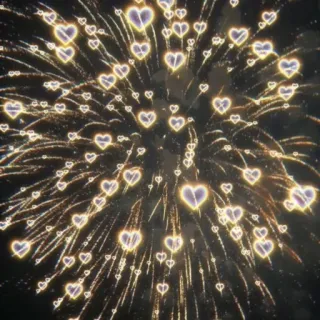 ❤️ fireworks, hearts, celebration, sparklers, love, festive, new year telegram sticker