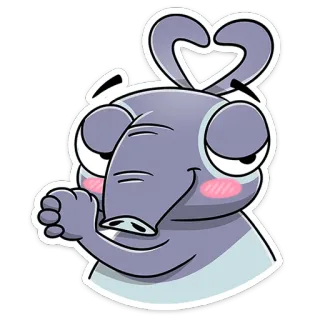 😗 dibujo animado, animal, lindo, pegatina, ilustración, feliz telegram sticker