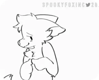 😍 SPOOKYFOXINC cáo, hoạt hình, động vật, hình vẽ, dễ thương telegram sticker