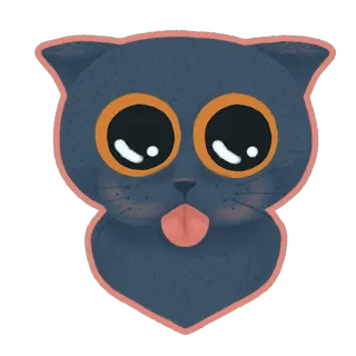 😛 gatto, animale, sticker, animale domestico, carino, cartone animato telegram sticker