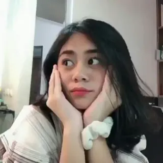 🌷 wanita, potret, gadis, orang, wajah, rambut whatsapp sticker