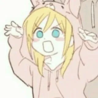 😳 anime, cartoon, cute, funny, character, hoodie telegram sticker