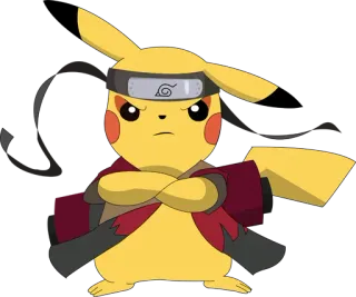 😠 Pikachu pikachu, naruto, anime, pokemon, crossover, personaje telegram sticker