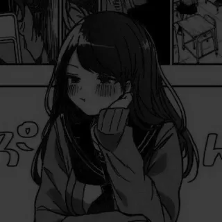 🖤 Anime, Manga, Mädchen, Schuluniform, Illustration telegram sticker