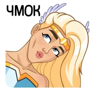 😘 чмок beijo, emoji, desenho animado, personagem, loira, doce, mandando beijo telegram sticker
