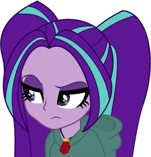 😒 Starlight Glimmer My Little Pony: Equestria Girls dibujos animados, animado, poni, femenino, pelo morado telegram sticker