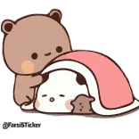 😴 urso, fofo, adesivo, desenho animado, kawaii, animal telegram sticker
