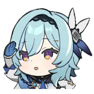 ✋ Eula Genshin Impact Anime, Genshin Impact, Eula, Personage, Spel telegram sticker