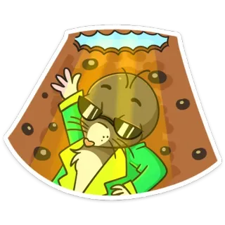 💃 talpa, occhiali da sole, cartone animato, animale, cool, divertente whatsapp sticker