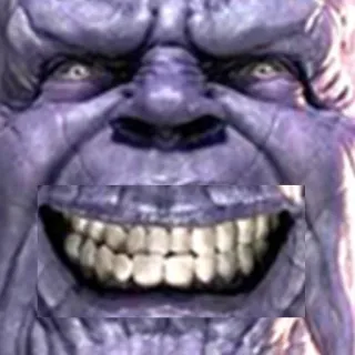 😈 Thanos supervilão, Marvel, banda desenhada, vilão, personagem telegram sticker