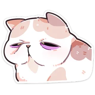 ❤️ kat, sticker, schattig, dier, huisdier, cartoon, uitdrukking whatsapp sticker