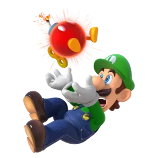 💟 Luigi luigi, super mario, bomb, game, falling telegram sticker