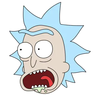 😧 Rick Sanchez Rick and Morty Rick, Rick y Morty, dibujos animados, sticker, animación para adultos telegram sticker