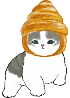 🥐 cat, croissant, animal, cute, kitten, pet telegram sticker