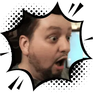 🤩 shocked, surprise, face, man, expression, emotion whatsapp sticker