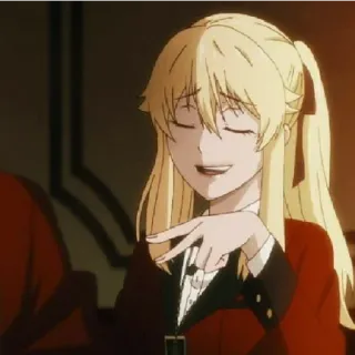😁 Mary Saotome Kakegurui Anime, Kakegurui, Mary Saotome, Karakter, Rambut pirang, Perjudian telegram sticker