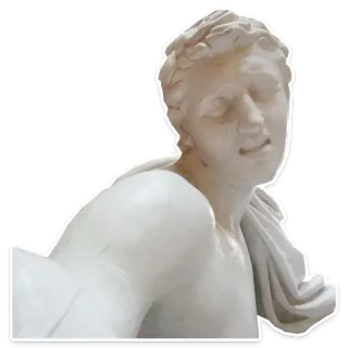 🤳 statue, classical, art, sculpture, ancient, white telegram sticker