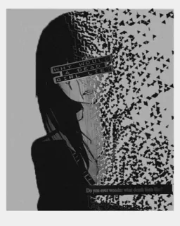 🎡 WHY WOULD A DEAD GIRL LIE Do you ever wonder what death feels like? Anime, Ragazza, Triste, Morte, Domanda, Dissolvere, Bianco e nero telegram sticker