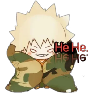 😆 He He. anime, character, smiling, cute telegram sticker