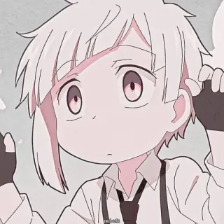 🍥 Atsushi Nakajima Bungo Stray Dogs Anime, Mangá, Atsushi Nakajima, Bungo Stray Dogs, Personagem, Desenho animado telegram sticker