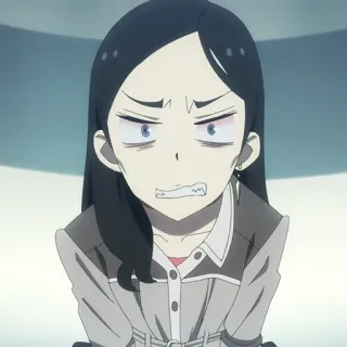 💳 Anime, besorgt, überrascht, Cartoon, Frau telegram sticker