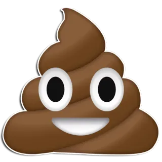 💩 Emoji, Kackhaufen, Braun, Lustig, Humor, Cartoon whatsapp sticker
