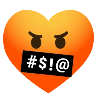 🌟 #$!@ emoji, heart, angry, censored, offensive telegram sticker