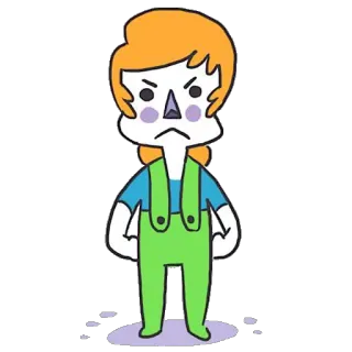 😠 만화, 화난, 캐릭터, 일러스트 telegram sticker
