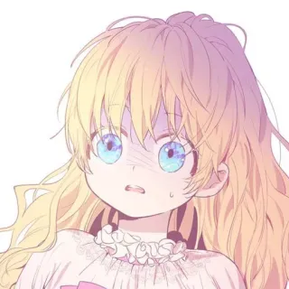 🍼 Anime, Garota, Fofa, Personagem, Loira, Mangá telegram sticker