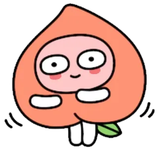 🍑 pêssego, desenho animado, fofo, kakao friends, apeach telegram sticker