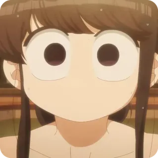🙂 Komi Shouko Komi Can't Communicate Anime, Komi Can't Communicate, Komi Shouko, Choqué, Mignon, Manga whatsapp sticker